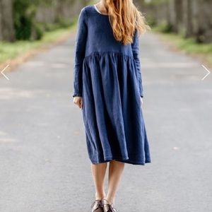 Son de Flor Linen Smock Dress XS